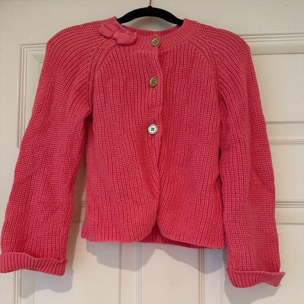 Janie and Jack kids size 5 Coral knit sweater